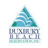 logo of Duxbury Beach Association with blue triangle