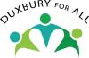 Duxbury For All logo with three blue and green figures