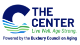 Duxbury Senior Center Logo with design of water