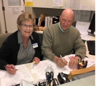 front desk volunteers