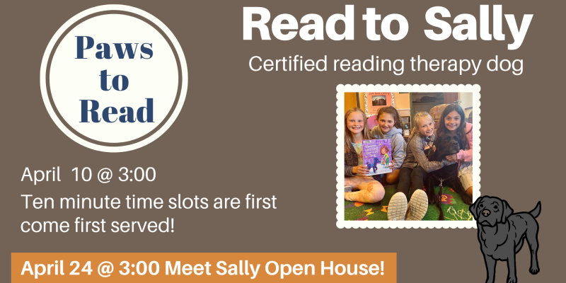 Read to Sally on April 10 at 3pm