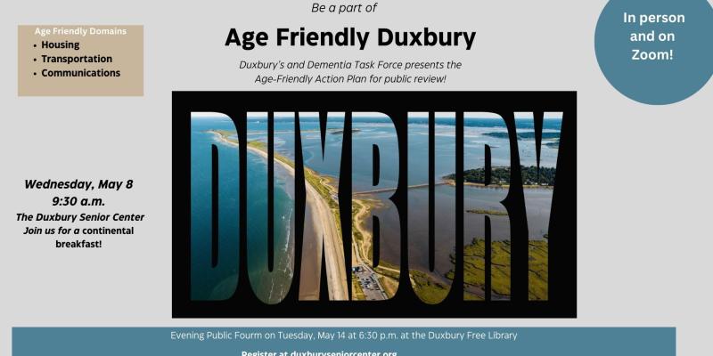 flyer for Age Friendly Duxbury
